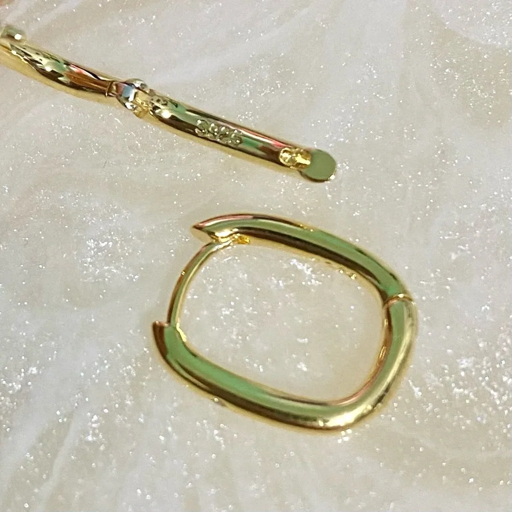 Elegant Gold S925 Hoop Earrings